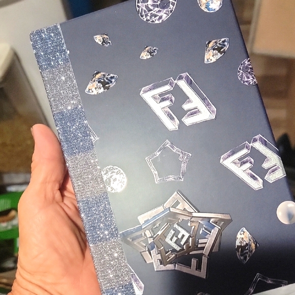 New Fendi Roma Blue and Silver Designer Notebook - Picture 1 of 8